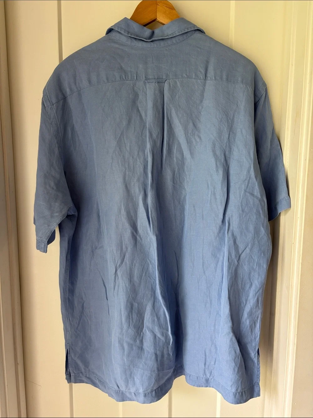 Vtg Polo by Ralph Lauren Light Blue linen blend Button-Down Shirt